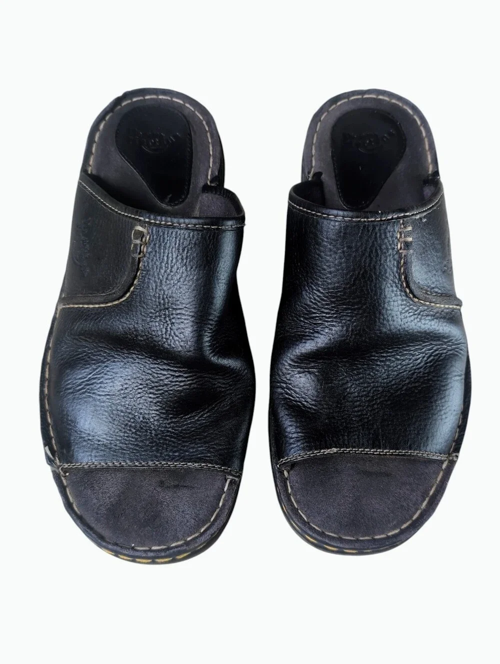 Vintage 90s Dr. Martens Achava Mule Black Leather Slide Sandals Men's US Size 12